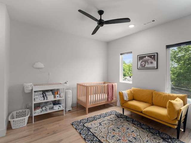 1319 Monetta Ave, Nashville, TN 37216 - bedroom with multiple windows, wood finished floors, recessed lighting, and ceiling fan