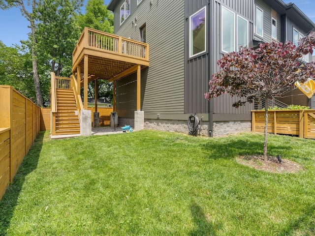 1319 Monetta Ave, Nashville, TN 37216 - rear view of property featuring stairs, a wooden deck, and board and batten siding