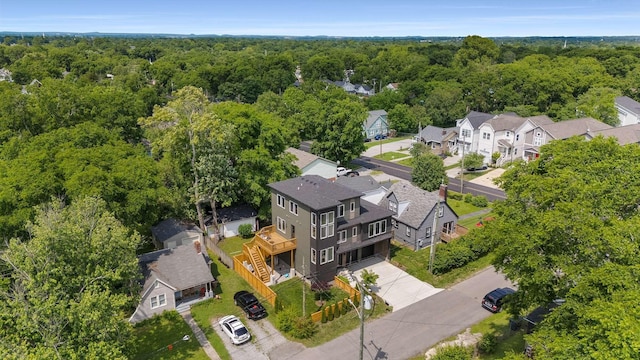 1319 Monetta Ave, Nashville, TN 37216 - aerial view of residential area featuring a heavily wooded area