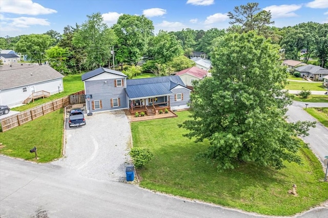 view from above of property