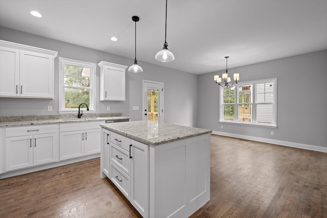 1860 Oakvale Dr, Chattanooga, TN 37421 - kitchen featuring a sink, wood finished floors, healthy amount of natural light, and recessed lighting