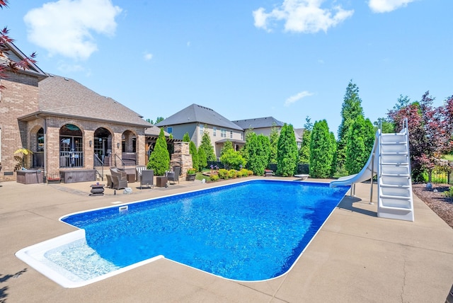 3015 Prince Dr, Clarksville, TN 37043 - view of pool featuring a patio and a water slide