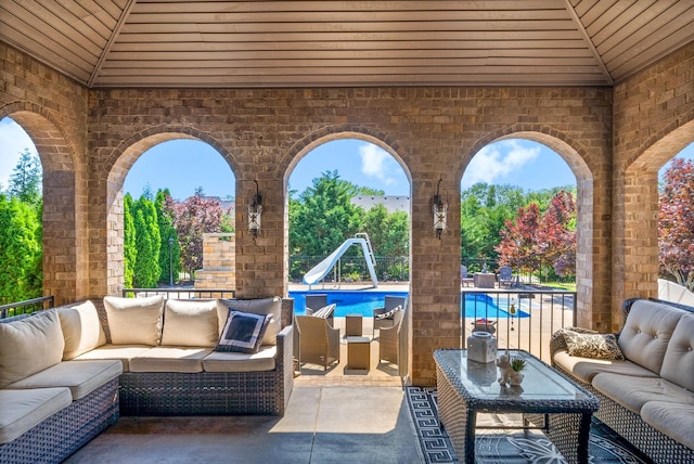 3015 Prince Dr, Clarksville, TN 37043 - view of patio with outdoor lounge area and an outdoor pool