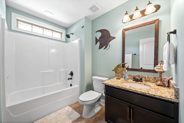 3015 Prince Dr, Clarksville, TN 37043 - full bath featuring toilet, vanity, bathtub / shower combination, and baseboards