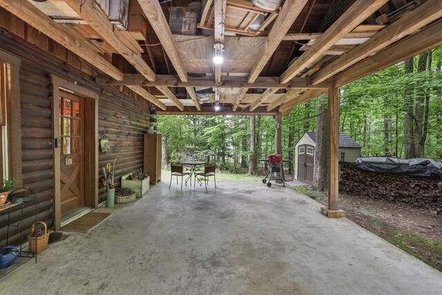 7261 Kingston Rd, Fairview, TN 37062 - view of patio / terrace featuring a storage shed and an outdoor structure