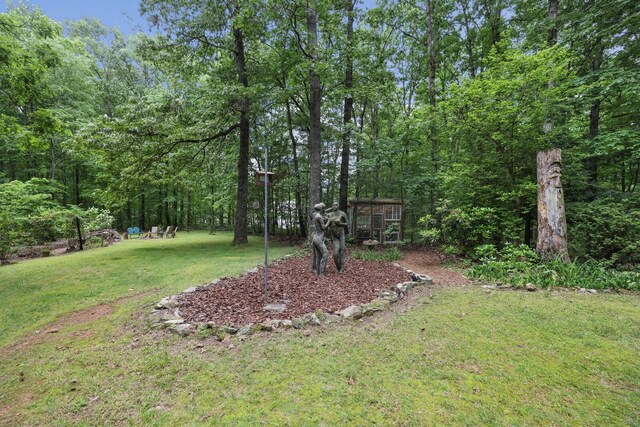 7261 Kingston Rd, Fairview, TN 37062 - view of grassy yard with a forest view