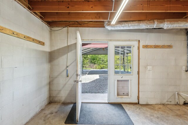 46 Seay Ln, Erin, TN 37061 - basement with concrete block wall