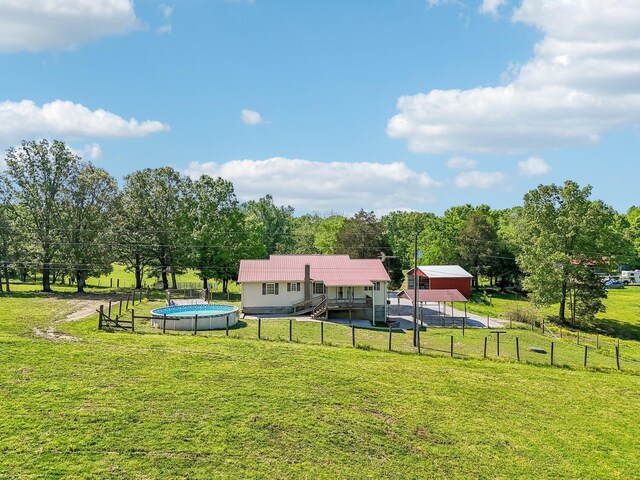46 Seay Ln, Erin, TN 37061 - view of yard featuring an outdoor pool