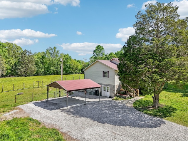 46 Seay Ln, Erin, TN 37061 - exterior space featuring driveway and stairway