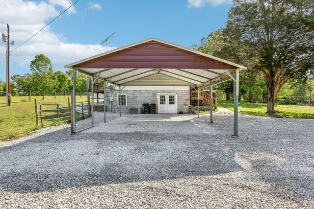 46 Seay Ln, Erin, TN 37061 - view of car parking with a detached carport and gravel driveway