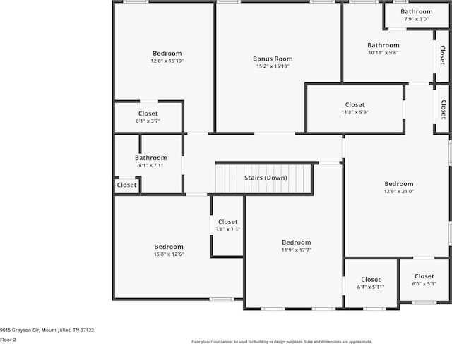 9015 Grayson Cir, Mount Juliet, TN 37122 - property floor plan