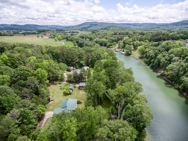 490 Luckey Ln, Sparta, TN 38583 - drone / aerial view of a water and mountain view and a heavily wooded area