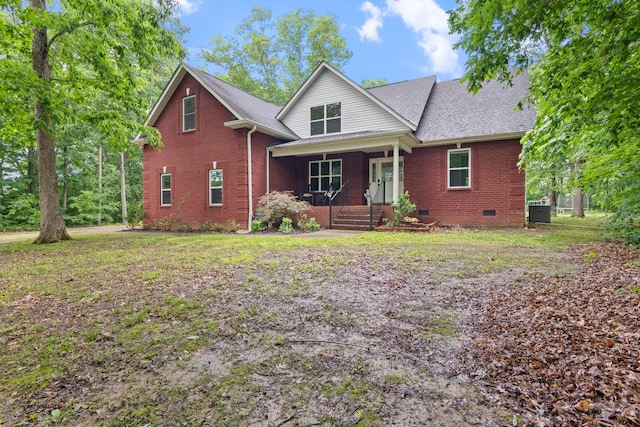 3904 Rowland Rd, Murfreesboro, TN 37128 - traditional-style house featuring covered porch, brick siding, crawl space, and roof with shingles