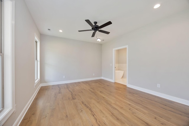 2060 Rylee Way Unit 54, Greenbrier, TN 37073 - empty room featuring a ceiling fan, light wood finished floors, recessed lighting, and baseboards