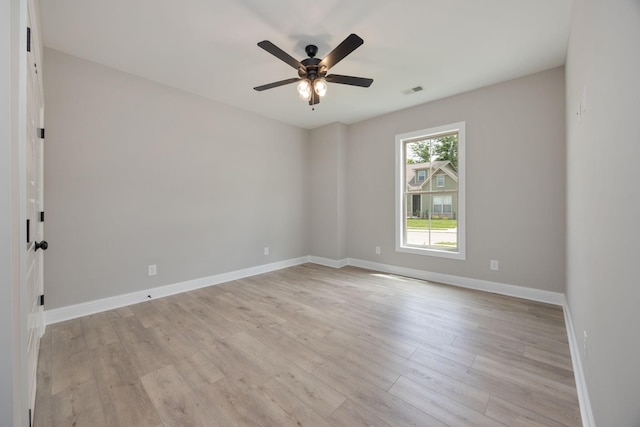 2050 Rylee Way, Greenbrier, TN 37073 - empty room featuring ceiling fan, baseboards, and light wood finished floors