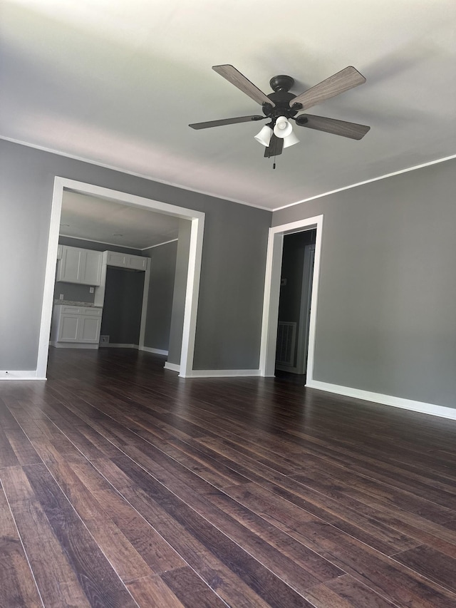 1207 Swanson Blvd, Fayetteville, TN 37334 - unfurnished room with dark wood-style floors, baseboards, and a ceiling fan