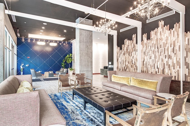 common area featuring recessed lighting