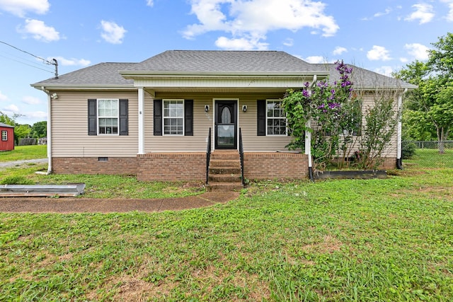 2405 Cason Ln, Lewisburg, TN 37091 - bungalow with a porch, a shingled roof, and crawl space