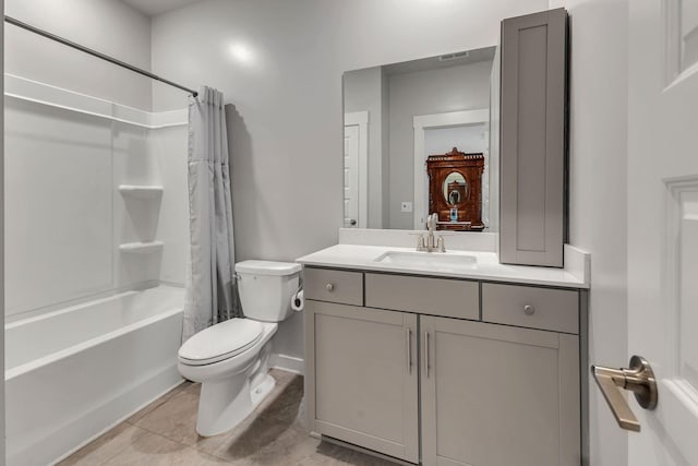 416 Golden Meadow Ln, Hendersonville, TN 37075 - full bath with toilet, tile patterned flooring, vanity, and shower / bath combo