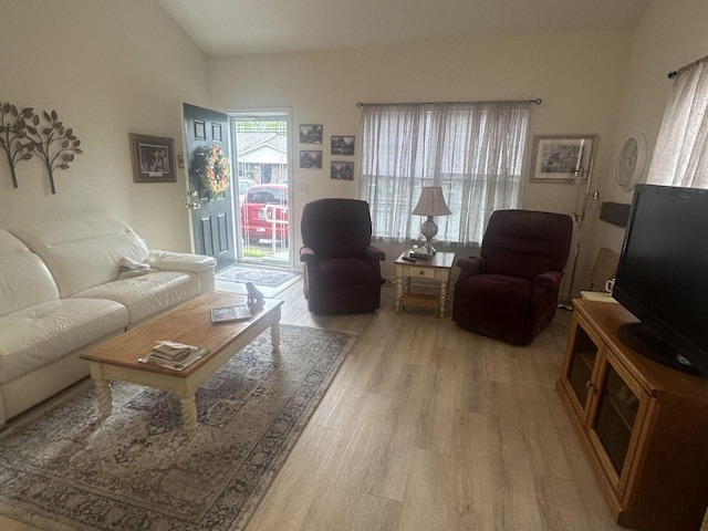 1040 Charlie Daniels Pkwy Unit 105, Mount Juliet, TN 37122 - living area featuring light wood-style floors and lofted ceiling