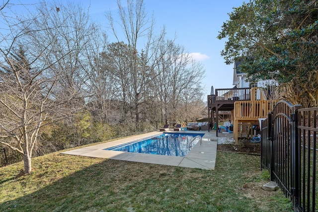 9727 Chestnut Hill Ln, Chattanooga, TN 37421 - view of swimming pool with a playground