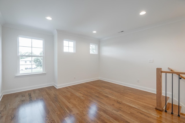 5008 Swan Rd, Chattanooga, TN 37416 - empty room with crown molding, recessed lighting, and wood finished floors