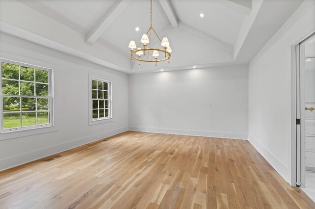 215 Lewisburg Ave, Franklin, TN 37064 - unfurnished room with a chandelier, light wood finished floors, baseboards, and recessed lighting