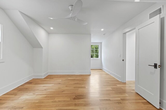 215 Lewisburg Ave, Franklin, TN 37064 - bonus room with recessed lighting, light wood finished floors, ceiling fan, and baseboards