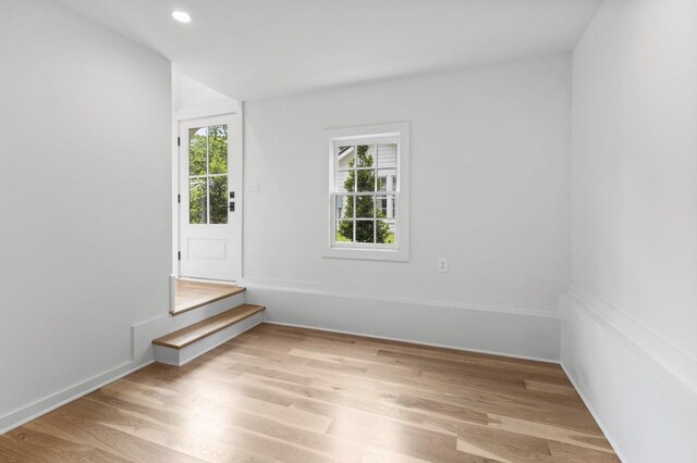 215 Lewisburg Ave, Franklin, TN 37064 - empty room featuring light wood-type flooring, baseboards, and recessed lighting