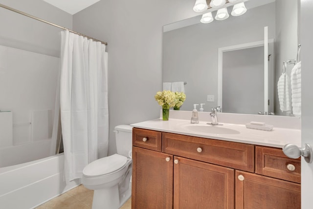 7230 Althorp Way Unit W 12, Nashville, TN 37211 - full bath with toilet, vanity, shower / bath combination with curtain, and tile patterned flooring