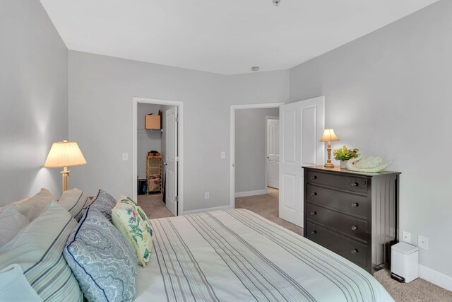 7230 Althorp Way Unit W 12, Nashville, TN 37211 - bedroom with a walk in closet, light carpet, baseboards, and a closet