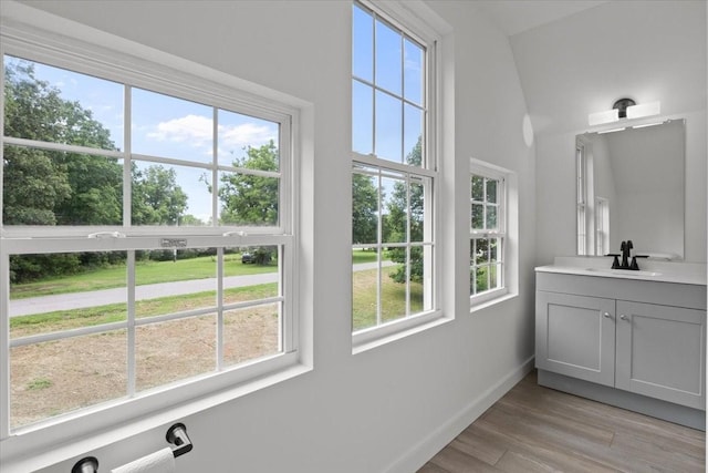 1014 Promise Land Rd, Charlotte, TN 37036 - bathroom with vanity and wood finished floors