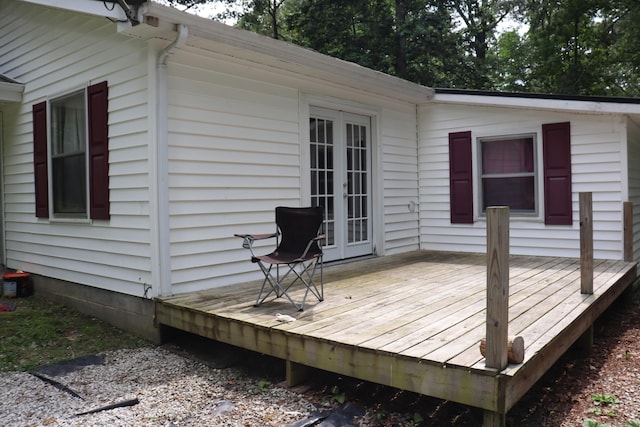 261 Oak Dr, Beechgrove, TN 37018 - wooden deck with french doors