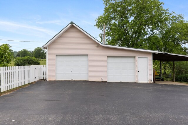 3310 Booker Ridge Rd, Mount Pleasant, TN 38474 - garage featuring a garage and fence