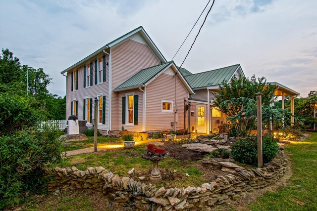 3310 Booker Ridge Rd, Mount Pleasant, TN 38474 - view of front facade with metal roof