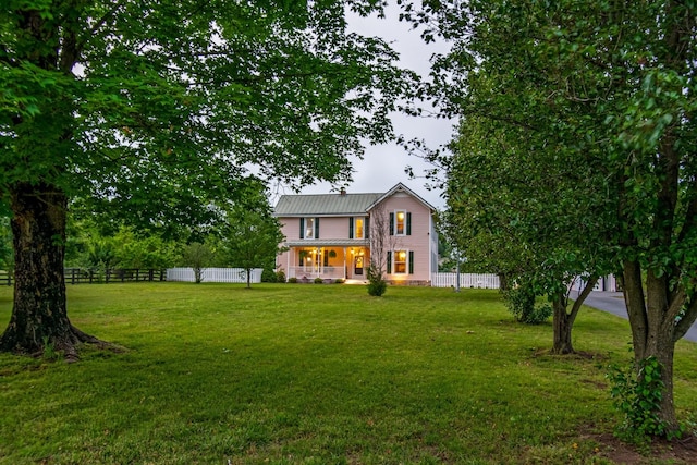 3310 Booker Ridge Rd, Mount Pleasant, TN 38474 - view of front facade with metal roof and a porch