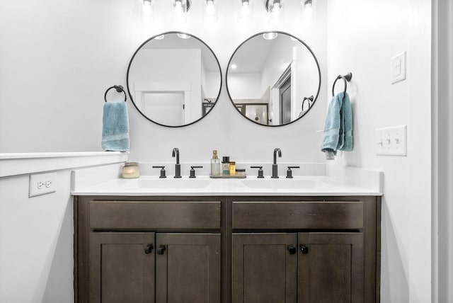 full bath with double vanity