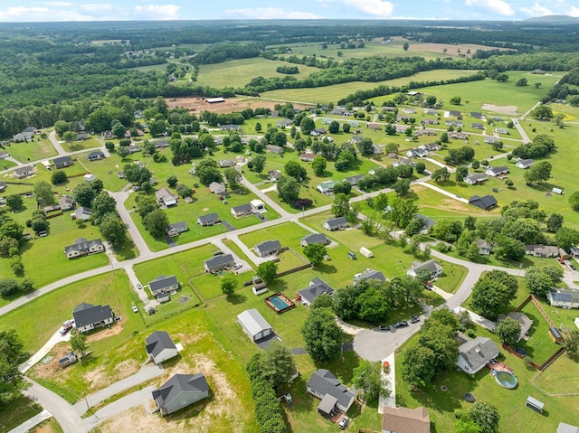 aerial view of sparsely populated area
