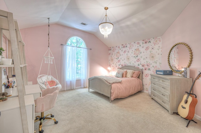114 Moonlight Dr, Gallatin, TN 37066 - bedroom with vaulted ceiling and light carpet