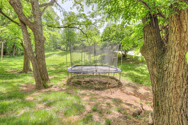 114 Moonlight Dr, Gallatin, TN 37066 - view of green lawn with a trampoline