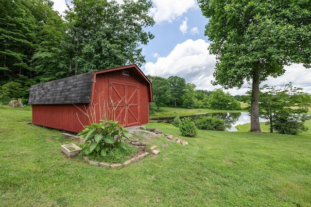 1760 Camp Branch Rd, Mount Pleasant, TN 38474 - view of shed featuring a water view