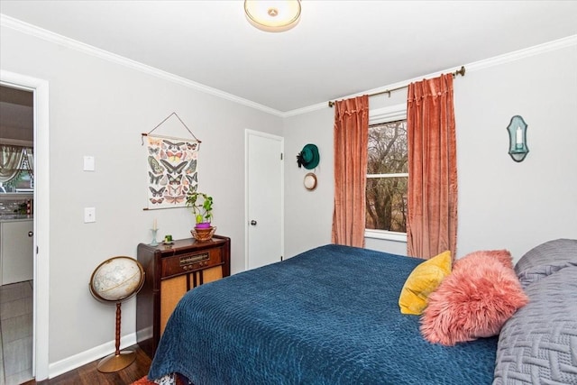 1304 Cheshire Dr, Nashville, TN 37207 - bedroom featuring ornamental molding, baseboards, and wood finished floors