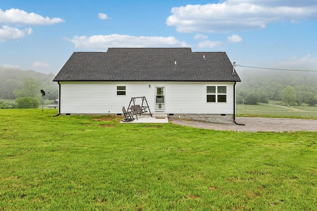 2955 Spring Place Rd, Belfast, TN 37019 - rear view of house featuring crawl space, a patio area, and a yard