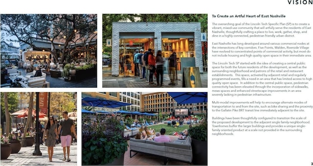 view of a document with a collage of images
