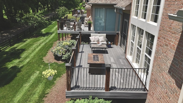 1005 Peck Pl, Hendersonville, TN 37075 - wooden terrace with an outdoor hangout area