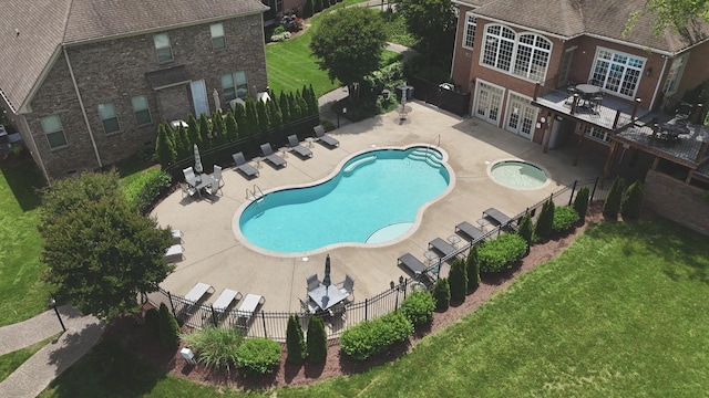 1005 Peck Pl, Hendersonville, TN 37075 - community pool featuring a patio and french doors