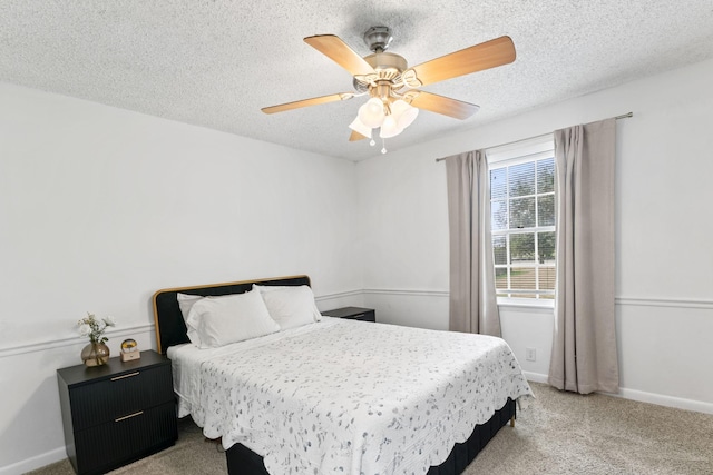 211 Elmwood Dr, Murfreesboro, TN 37128 - bedroom featuring carpet flooring, a ceiling fan, a textured ceiling, and baseboards