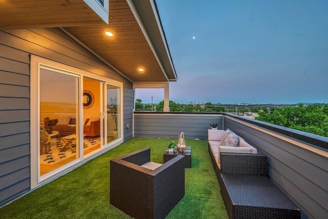 balcony featuring outdoor lounge area