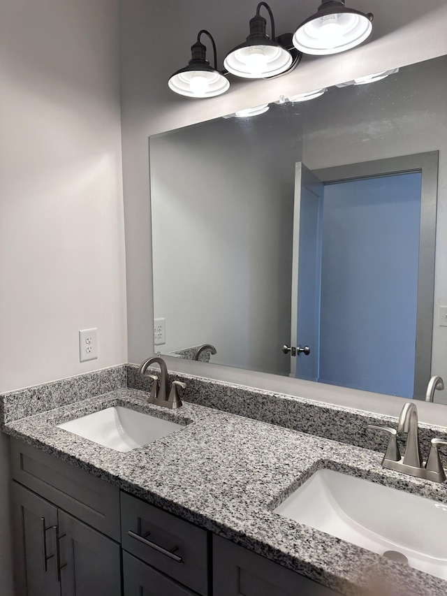 bathroom featuring double vanity