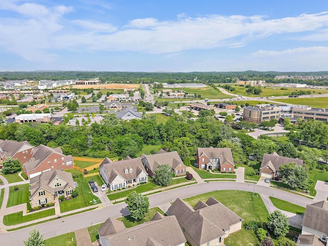 aerial perspective of suburban area
